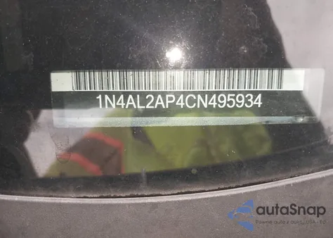 2012 Nissan Altima 2.5 S from USA, damaged, VIN 1N4AL2AP4CN495934